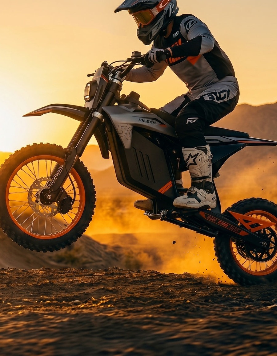 Y88 electric dirt bike in action